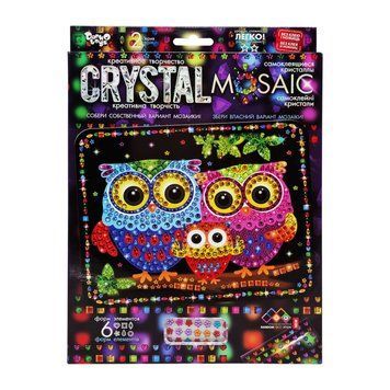 Креативна творчість "Crystal mosaic Сови" CRM-02-10, 6 форм елементів CRM-02-10 фото