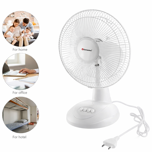 Вентилятор настільний DOMOTEC MS-1626 White з автоповоротом 3 режими 40 Вт 2015207 фото