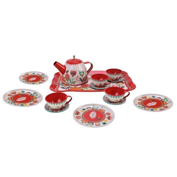 Дитячий набір посуду Tea set 620-C5 метал, 14 предметів 620-C5 фото