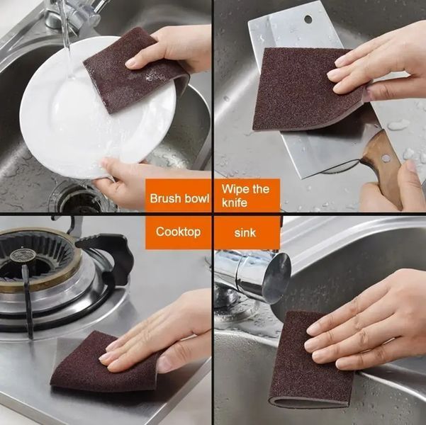 Абразивна губка для чищення посуду sandpaper AND-5599 2054813 фото