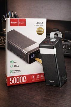 Повербанк Hoco J86A Power Bank 50000mAh 22.5W 5A з ліхтариком J86А фото