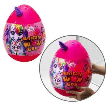 Набір для творчості в яйці "Unicorn WOW Box" UWB-01-01U для дівчаток Рожевий UWB-01-01U(P) фото