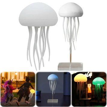 Нічник LED-лампа Медуза з USB NTL-5B з рухами та кольоропередаванням RGB Білий NTL55 фото