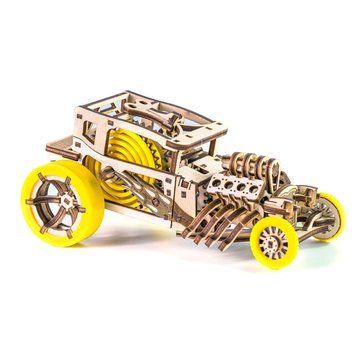 Дерев'яний конструктор "Hot Rod" Time for Machine T4M380303 Жовтий T4M380303Y фото