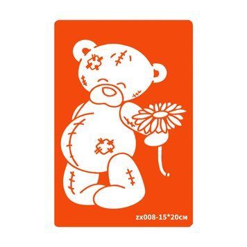 Трафарет для біо-тату Ведмедик zx008-15*20см, розмір 15х20см zx008-15*20см фото