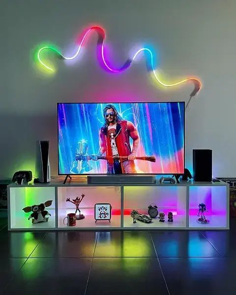 Розумна гнучка LED Neon RGB стрічка-шланг 10 метрів від USB керування режимами з телефону, Bluetooth додаток, пульт Jam74541 фото