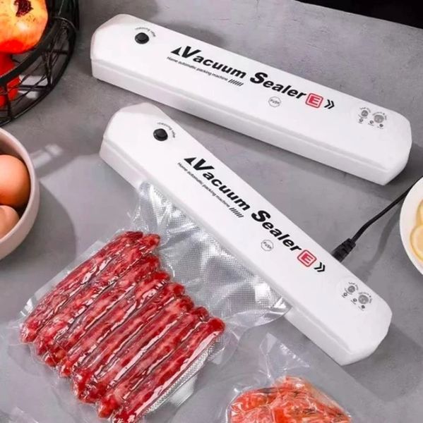Вакуумний пакувальник продуктів білій Vacuum Sealer кухонний вакууматор для дому SEAL270 фото