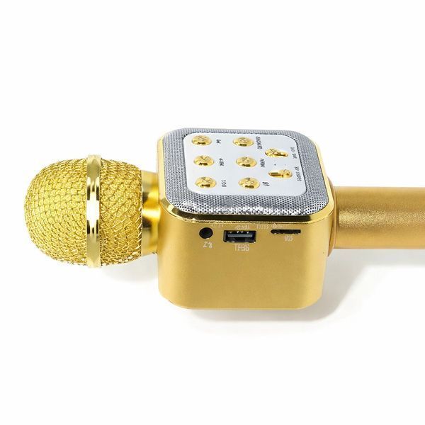 Караоке-мікрофон Bluetooth DM WS1818 з динаміками бездротова колонка мікрофон для співу Жовтий WS1818 фото