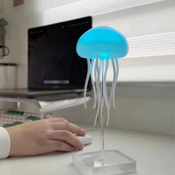 Нічник LED-лампа Медуза з USB NTL-5B з рухами та кольоропередаванням RGB Білий NTL55 фото