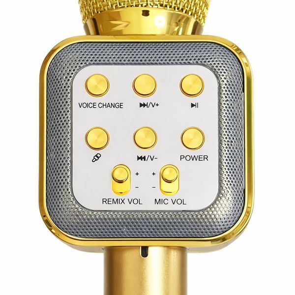 Караоке-мікрофон Bluetooth DM WS1818 з динаміками бездротова колонка мікрофон для співу Жовтий WS1818 фото