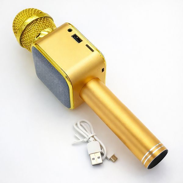 Караоке-мікрофон Bluetooth DM WS1818 з динаміками бездротова колонка мікрофон для співу Жовтий WS1818 фото
