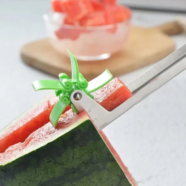 Пристрої для нарізки кавуна та дині SUNROZ Watermelon Slicer ніж-слайсер Зелений 20577414 фото