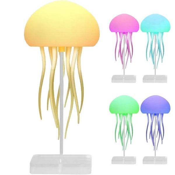 Нічник LED-лампа Медуза з USB NTL-5B з рухами та кольоропередаванням RGB Білий NTL55 фото