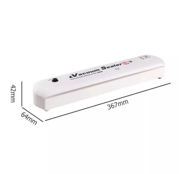Вакуумний пакувальник продуктів білій Vacuum Sealer кухонний вакууматор для дому SEAL270 фото