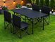 Набір туристичних меблів / Складаний стіл 120х55х50см + 4 стільці 38х38х64см Чорний G10214/2 фото 1