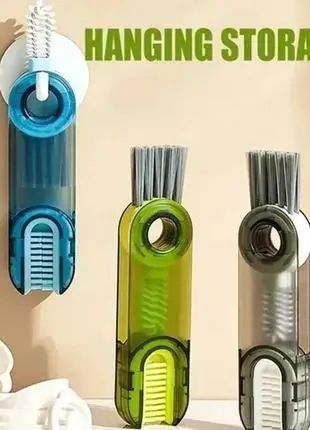 Щітка для чищення пляшок 3 в 1 інструмент для чищення U-подібна BRUSH AND569 2052960 фото