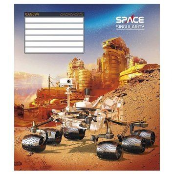 Зошит учнівський "Space singularity" 012-3384L-4 в лінію, 12 аркушів 012-3384L-4 фото