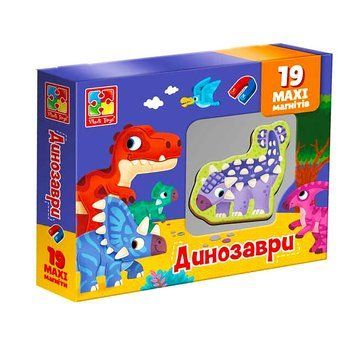 Набір магнітів MAXI "Динозаври" Vladi Toys VT3106-23, 19 шт VT3106-23 фото
