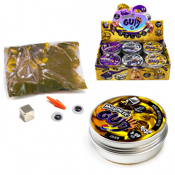 Жуйка для рук "Magnetic Gum" MgGUM-01 в металевій коробочці Золотистий MgGUM-01-01U фото