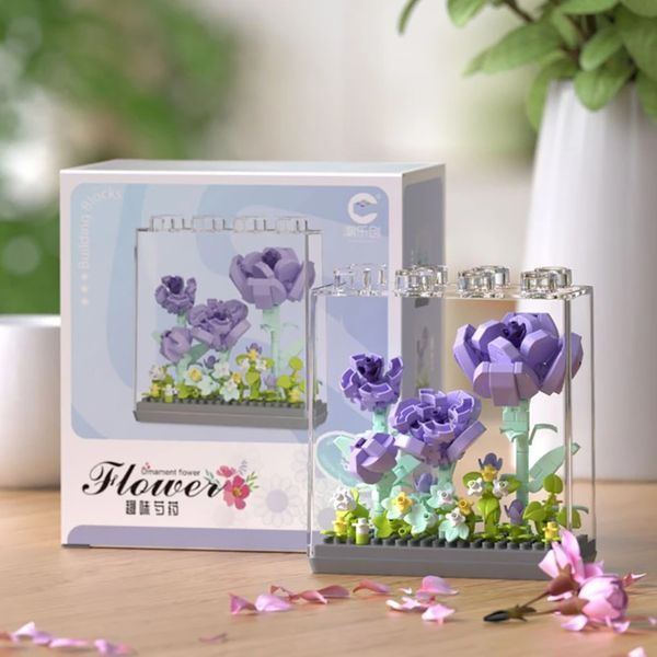Дитячий Конструктор Ornament Flower 7378 у колбі, 308 деталей 7378 фото