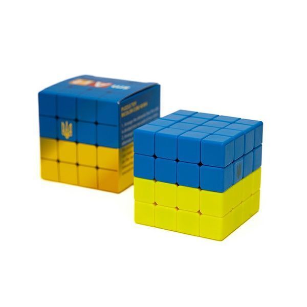 Головоломка Розумний кубик 4х4х4 "Прапор України" SCU444 (Bicolor Smart Cube 4x4x4 "Ukraine") SCU444 фото