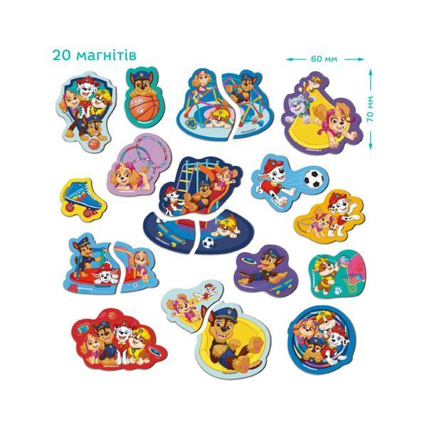 Дитячий набір магнітів "Ігровий майданчик" 200668, 20 великих магнітів 200668 фото