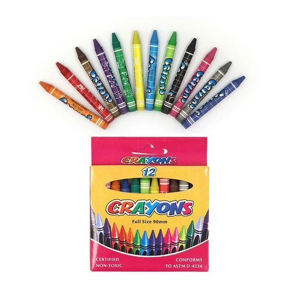 Набір дитячих воскових олівців "Crayons" 8496-12E 90 мм, 12 кольорів 8496-12E фото
