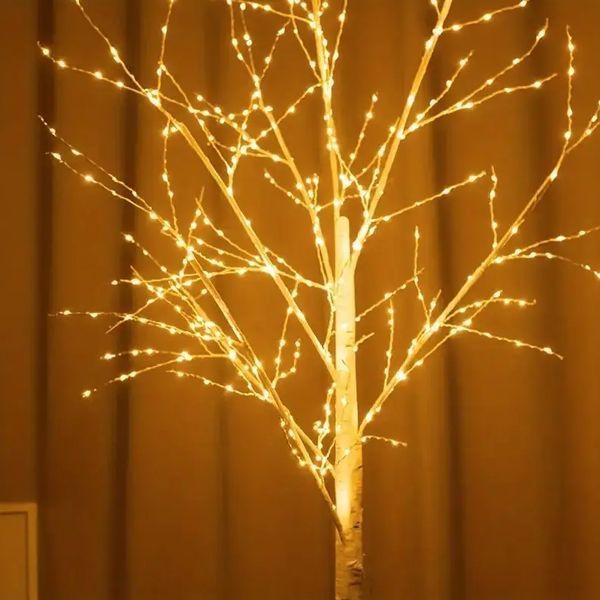 Світлодіодне декоративне дерево 1.5м, 320 LED, тепле біле світло / LED дерево нічник MA750 фото