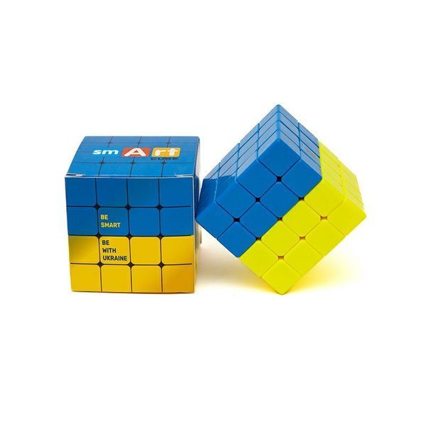 Головоломка Розумний кубик 4х4х4 "Прапор України" SCU444 (Bicolor Smart Cube 4x4x4 "Ukraine") SCU444 фото