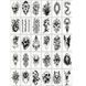 Набір дитячих тимчасових татуювань "Чорні міні №5" black-tattoo-mini-set-5-T black-tattoo-mini-set-5-T фото 1