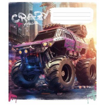 Зошит загальний "Monster trucks" 048-3283L-2 у лінію, 48 аркушів 048-3283L-2 фото