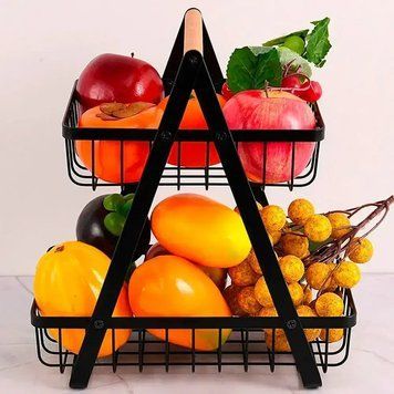 Кошик для фруктів два яруси, 32х30х18см КоVegetable JAM17 фото