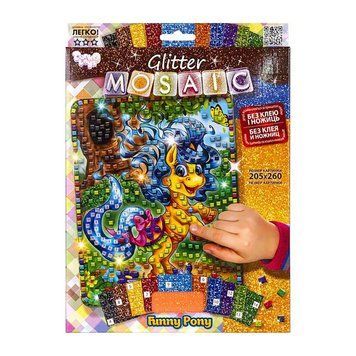 Креативна творчість "Glitter Mosaic Funny Pony" БМ-03-07 блискуча мозаїка БМ-03-07 фото