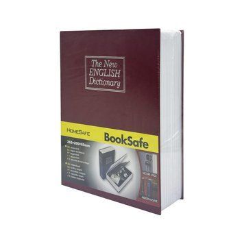 Сейф-книга з ключем для зберігання KBS-803(Bordo) велика, 26,5х20х6,5 см KBS-803(Bordo) фото