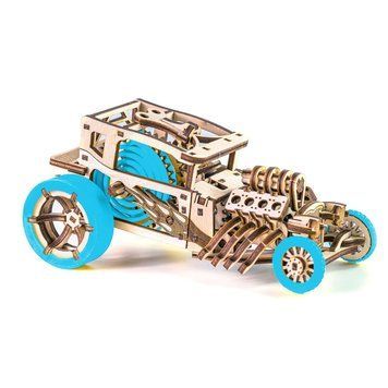 Дерев'яний конструктор "Hot Rod" Time for Machine T4M380303 Синій T4M380303B фото
