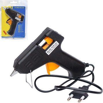 Пістолет для сухого клею "Glue Gun" JQ2032-20W, D-0,7 см, чорний JQ2032-20W фото