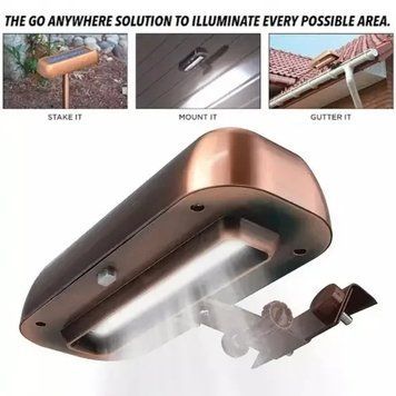 Вуличний настінний ліхтар Copper Bright сонячна батарея 3 в 1 COPP31 фото