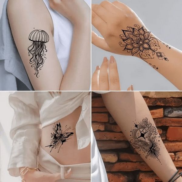 Набір дитячих тимчасових татуювань "Чорні міні №4" black-tattoo-mini-set-4-H black-tattoo-mini-set-4-H фото
