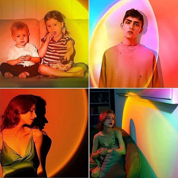 Sunset Lamp RGB 16 кольорів - проекційний світильник заходу сонця, світанку з пультом mu88552036 фото