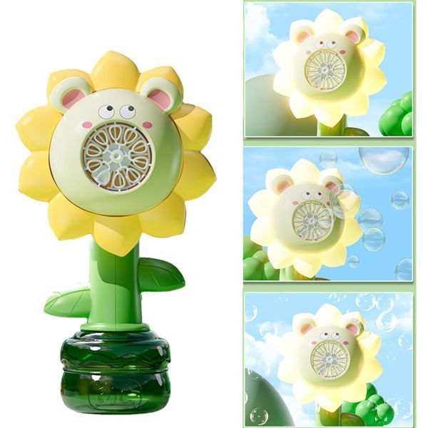 Мильні бульбашки Flower Bubble Machine BJC-5A(Bear-Yellow) зі світлом BJC-5A(Bear-Yellow) фото