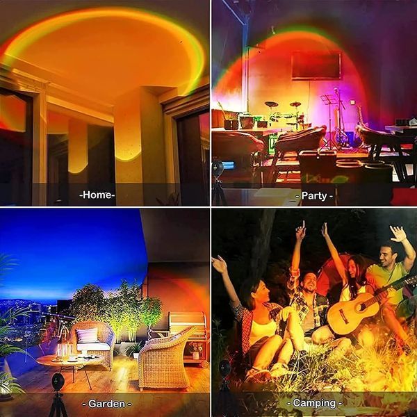 Sunset Lamp RGB 16 кольорів - проекційний світильник заходу сонця, світанку з пультом mu88552036 фото