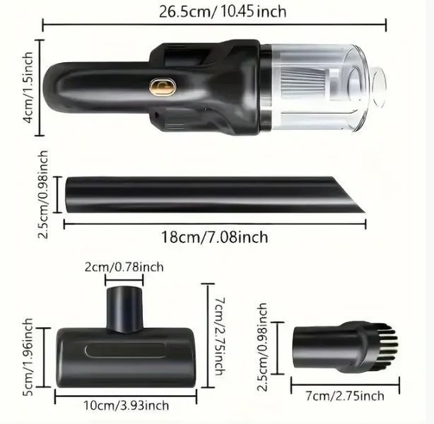Автомобільний бездротовий пилосос Car vacuum cleaner AND XL-1452 2054340 фото