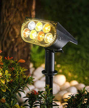 Садовий LED світильник на сонячній батареї Color Gradient Solar Spot Lawn Light AZ957 фото