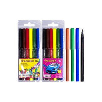 Дитячі Фломастери "Фломіки" COLOR-IT CR550-6 6 кольорів CR550-6-1 фото