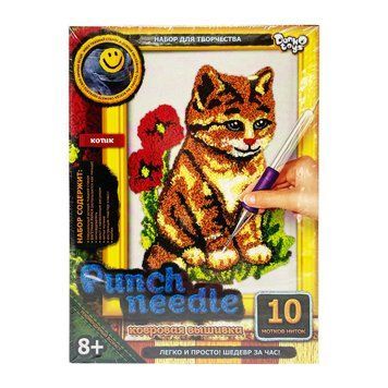 Набір для творчості "Punch Needle: Котик" PN-01-07 килимова вишивка PN-01-07 фото