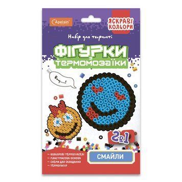 Набір для творчості термомозаїка 2 в 1 "Смайлики" НТ-15-05 яскраві кольори НТ-15-05 фото