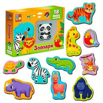 Набір магнітів MAXI "Зоо" Vladi Toys VT3106-25, 18 шт VT3106-25 фото
