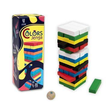Настільна гра "Colors Jenga" 30717, 48 брусків, українською мовою 30717 фото
