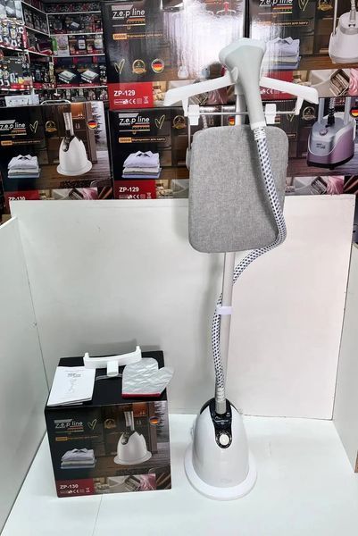 Білий Відпарювач вертикальний для одягу зі стійкою Zepline ZP-130 3000W ZP-130/3 фото