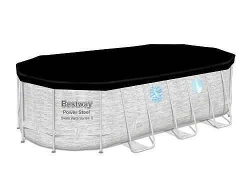 Сімейний овальний каркасний басейн Bestway 56716 549х274х122 см з фільтром та сходами на 13420 л BW-56716 фото